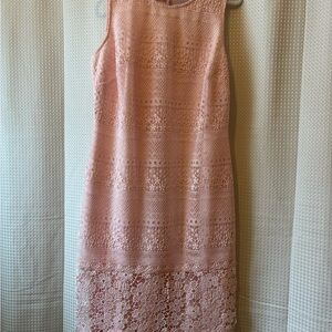 Karl Lagerfeld Blush Lace Midi Dress